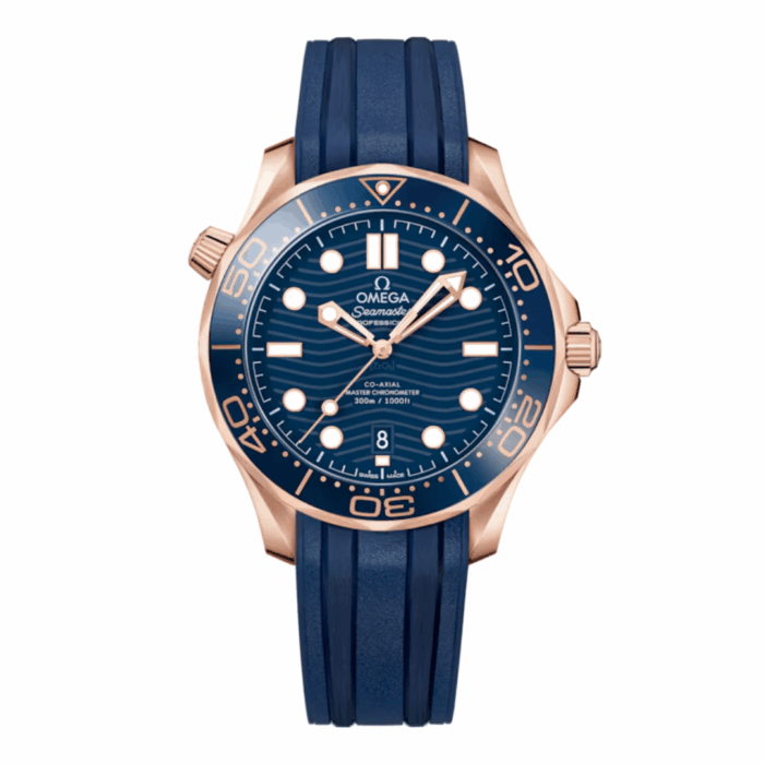 Omega Seamaster Blue Rose Gold Replica - Image 1