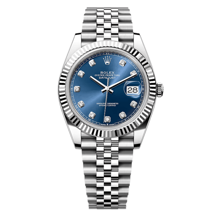 Rolex Datejust Blue Diamond Dial Replica - Image 1