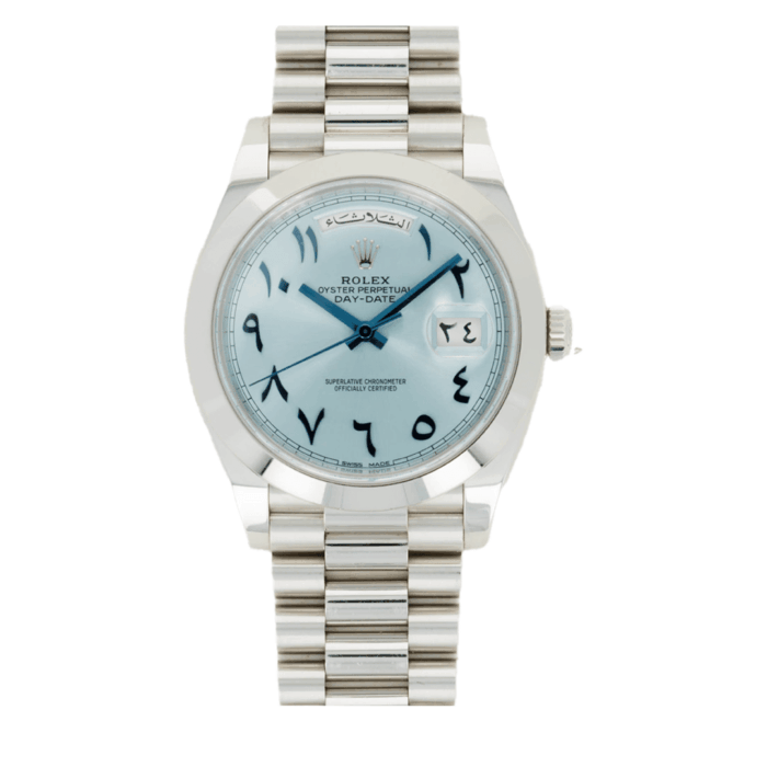 Rolex Day-Date 40 Light Blue Arabic Replica - Image 1