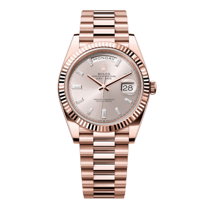 Rolex Day-Date Rose Gold Diamond Dial Replica - Image 1