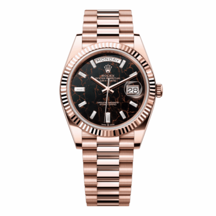 Rolex Day-Date Rose Gold Eisenkiesel Replica - Image 1