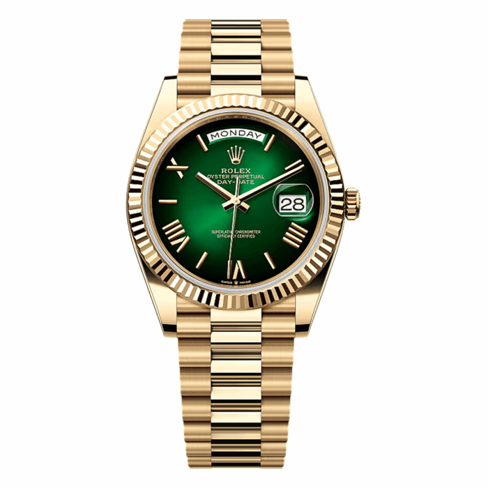 Rolex Day-Date Yellow Gold Green Ombre Replica - Image 1