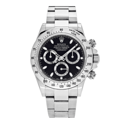 Rolex Daytona Cosmograph Black Dial Silver Bezel Replica