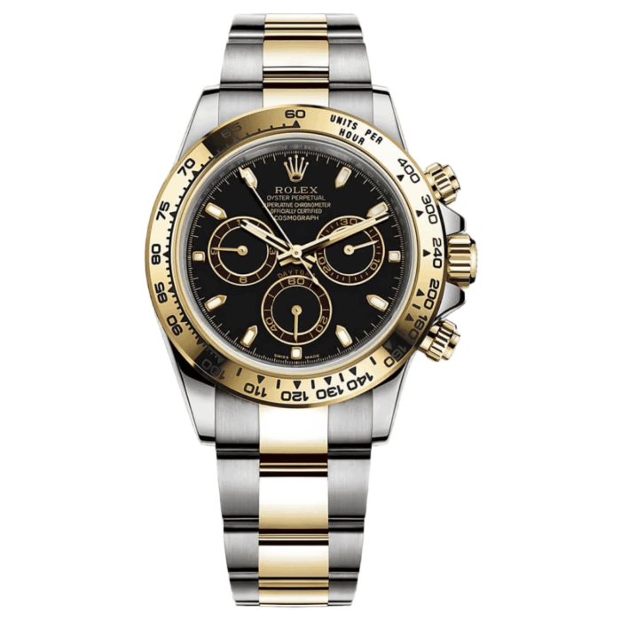 Rolex Daytona Cosmograph Two Tone Black Dial Replica - Image 1