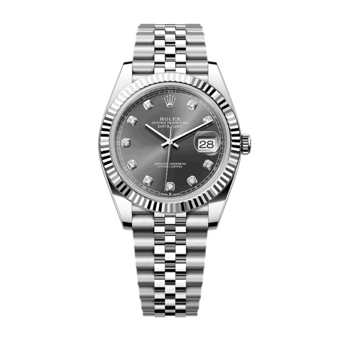 Rolex Datejust Gray Diamond Dial Replica - Image 1